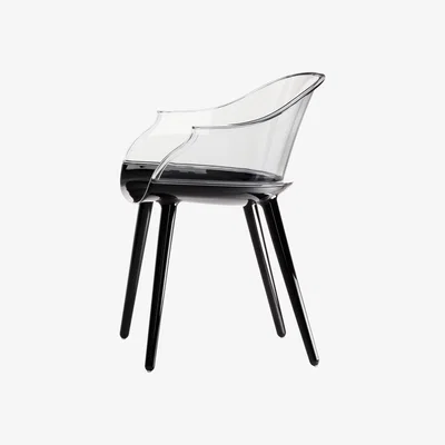 Made in Design Cyborg Armchair - Polycarbonate / Transparent backrest by Magis Black/Transparent