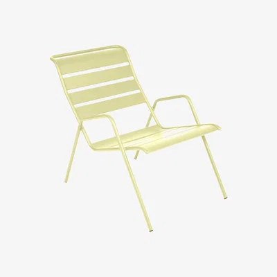 Made in Design Monceau Low armchair - / Stackable by Fermob Yellow