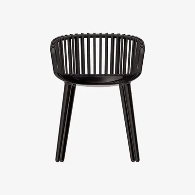 Made in Design Cyborg Club Armchair - Polycarbonate & wicker backrest by Magis Black