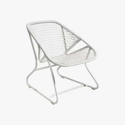 Made in Design Sixties Low armchair by Fermob White