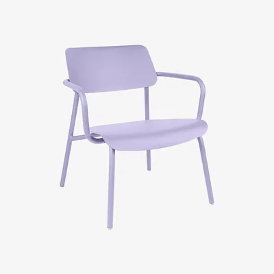 Made in Design Studie Stackable low armchair metal purple - Fermob