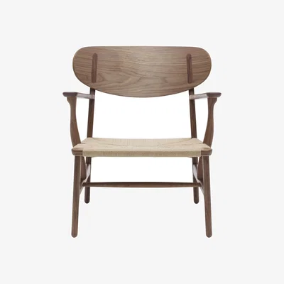 Made in Design CH22 Lounge armchair natural wood / Hans J. Wegner, 1950 - Paper cord