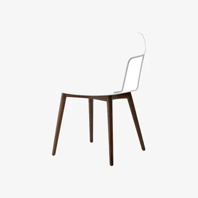 Made in Design Armchair Rely HW76 plastic material / Recycled plastic & wooden legs - &tradition