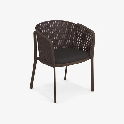 Made in Design Carousel Armchair - / Synthetic rope & metal by Emu Brown