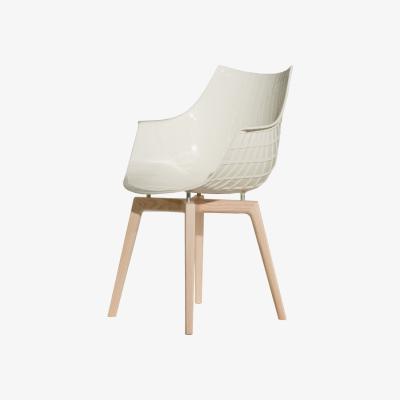 Made in Design Meridiana Armchair - / 4 wooden feet by Driade White/Natural wood