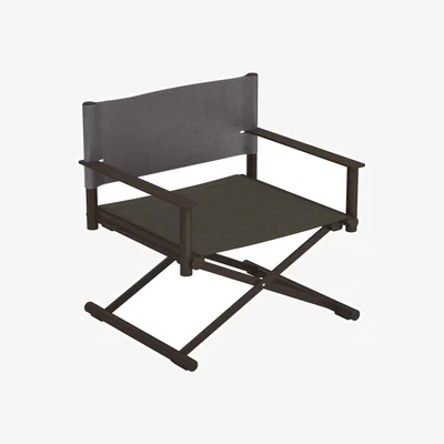 Made in Design Folding armchair Terra leather textile / Faux leather & fabric director's armchair - Emu