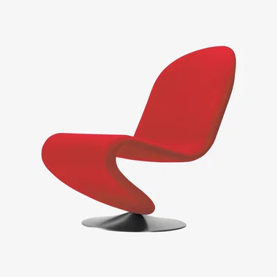 Made in Design 123 Low armchair - Panton 1973 - Web exclusivity by Verpan Red