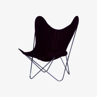 Made in Design AA Butterfly INDOOR Armchair - Cloth / Chromed structure by AA-New Design Purple