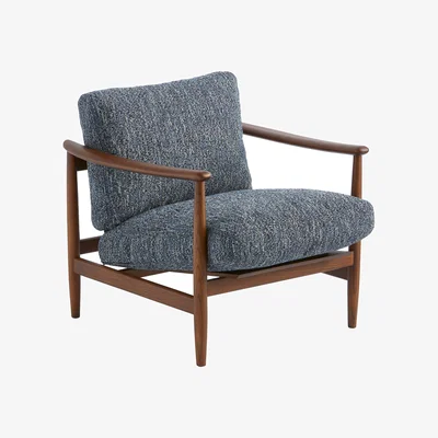 Made in Design Todd Padded armchair textile blue - Pols Potten