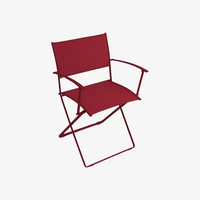 Made in Design Plein air Folding armchair - Fabric by Fermob Red
