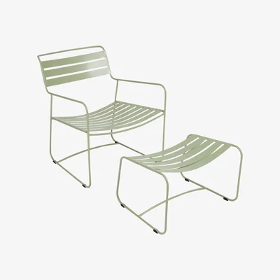 Made in Design Surprising Lounger Set armchair & footrest - With footrest by Fermob Green