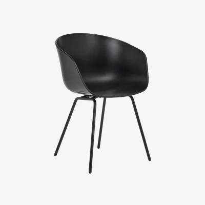 Made in Design About a chair AAC26 Armchair plastic material black / Recycled - Hay