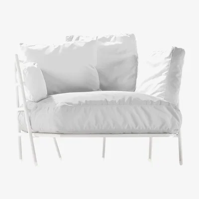 Made in Design Dehors Padded armchair - Outdoor by Alias White
