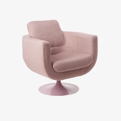Made in Design Kirk Swivel armchair - / Fabric & metal by Pols Potten Pink