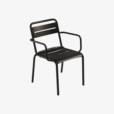Made in Design Star Stackable armchair - Metal by Emu Black