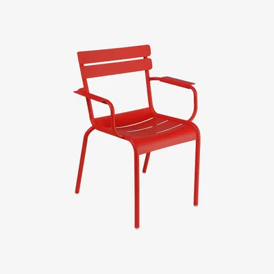 Made in Design Luxembourg Stackable armchair by Fermob Red