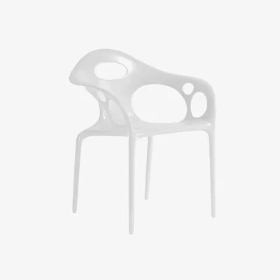 Made in Design Supernatural Stackable armchair by Moroso White