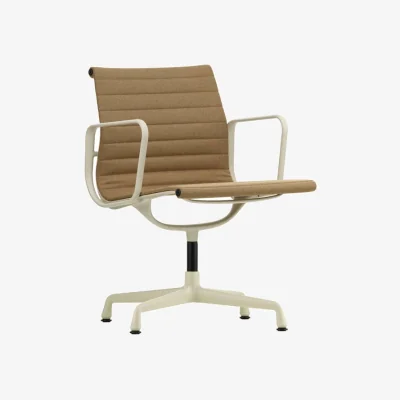 Made in Design Aluminium Chair EA108 Swivel armchair textile beige / Eames (1958) - Vitra