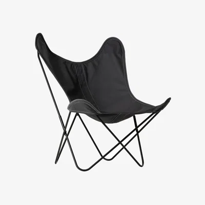 Made in Design AA Armchair textile black / Batyline cloth Elios - Reissued 1938 - AIRBORNE