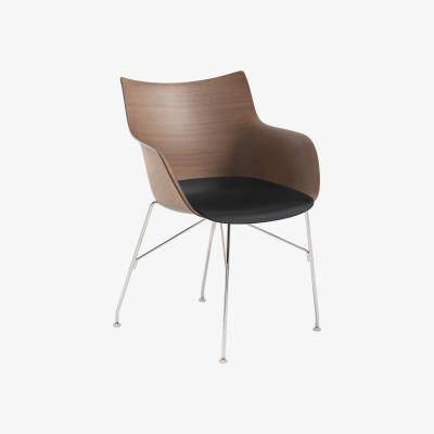 Made in Design Q/Wood Armchair - / Moulded wood by Kartell Natural wood