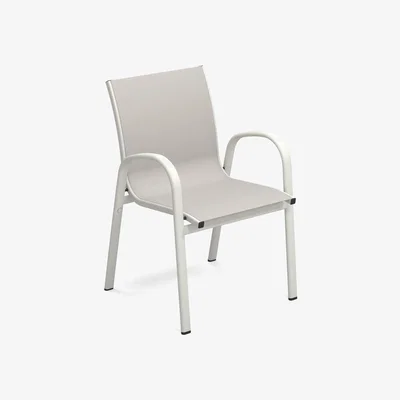 Made in Design Holly Stackable armchair - / Fabric by Emu White/Grey