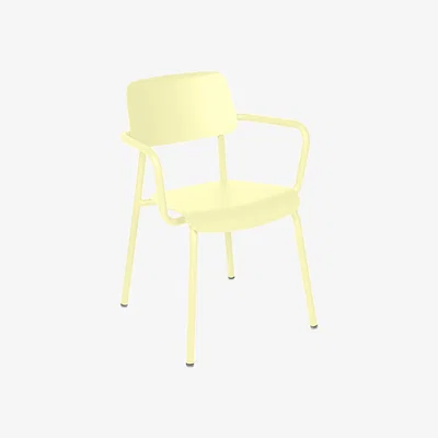 Made in Design Studie Stackable armchair - / Aluminium by Fermob Yellow
