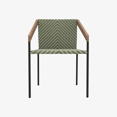 Made in Design Stackable bridge armchair Allaperto Bistrò textile / Synthetic rope - Ethimo