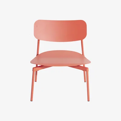 Made in Design Fromme Stackable low armchair - / Aluminium by Petite Friture Pink/Orange