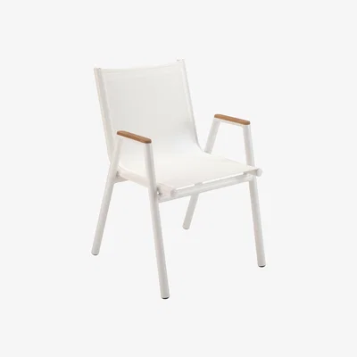 Made in Design Pilotis Stackable armchair - Canvas by Vlaemynck White