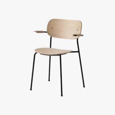 Made in Design Co Chair Stackable armchair - / Wood & metal by Menu Black/Natural wood