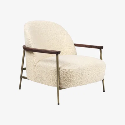 Made in Design Sejour Padded armchair - / Bouclé fabric by Gubi White
