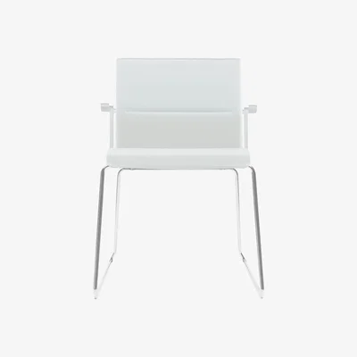 Made in Design Stick Chair Padded armchair - Leather by ICF White