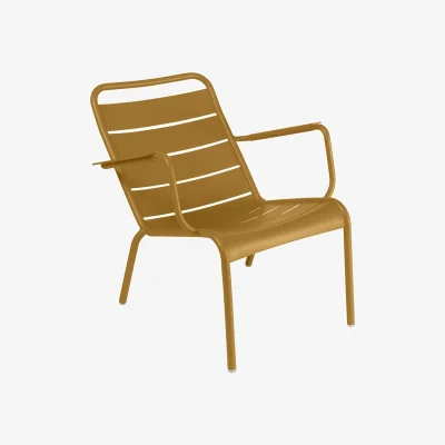 Made in Design Luxembourg Low armchair metal yellow / Aluminium - Fermob