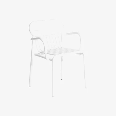Made in Design Week-end Bridge armchair - Aluminium by Petite Friture White