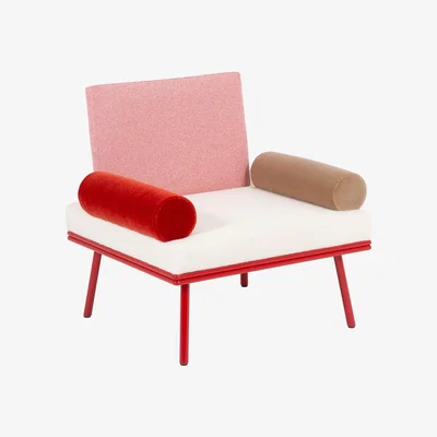Made in Design Rue du Mail Padded armchair - / Exclusive by Lelièvre Paris Red