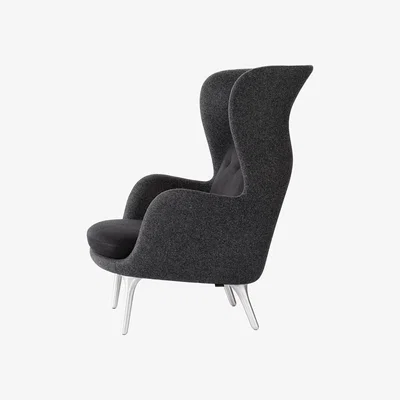 Made in Design Ro Padded armchair - Fabric by Fritz Hansen Grey