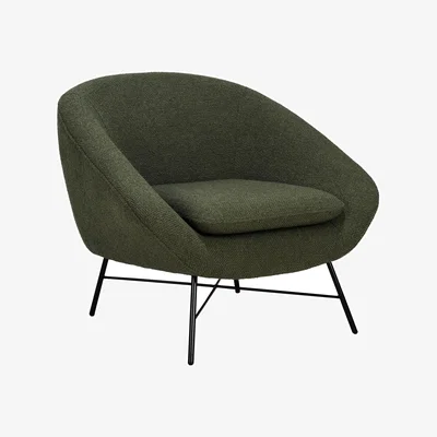 Made in Design Barrow Padded armchair textile green - Ethnicraft