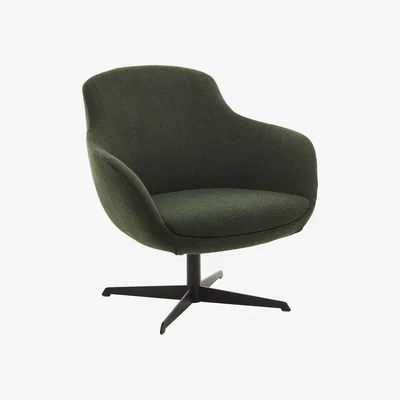 Made in Design Spock Swivel armchair - / Fabric & metal by Pols Potten Green