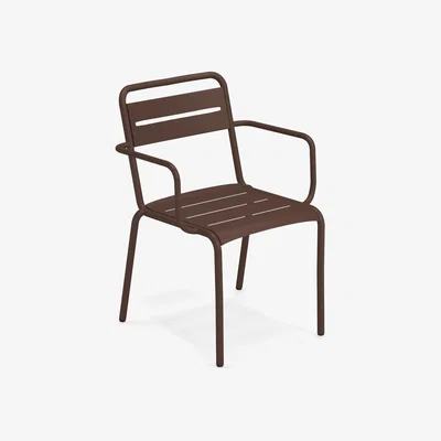 Made in Design Star Stackable armchair - / Aluminium by Emu Brown
