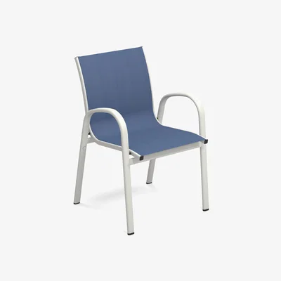 Made in Design Holly Stackable armchair - / Fabric by Emu Blue