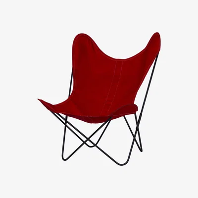 Made in Design AA Butterfly OUTDOOR Armchair - Cloth / Black structure by AA-New Design Red