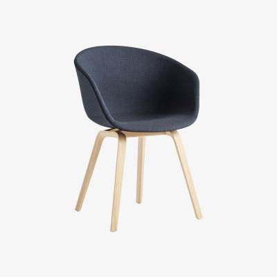 Made in Design About a chair AAC23 Padded armchair - / Integral fabric & matt varnished oak by Hay Grey/Natural wood