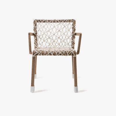 Made in Design Rafael Armchair - / Sanded teak & braided rope by Ethimo White/Grey/Natural wood