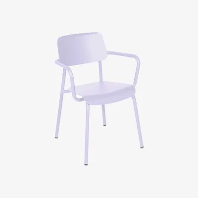 Made in Design Studie Stackable armchair metal purple / Aluminium - Fermob