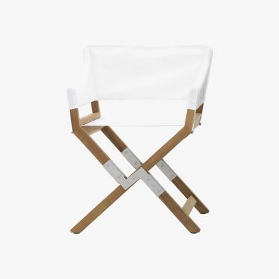 Made in Design Sundance Outdoor Folding armchair - Fabric & wood by De Padova White/Natural wood