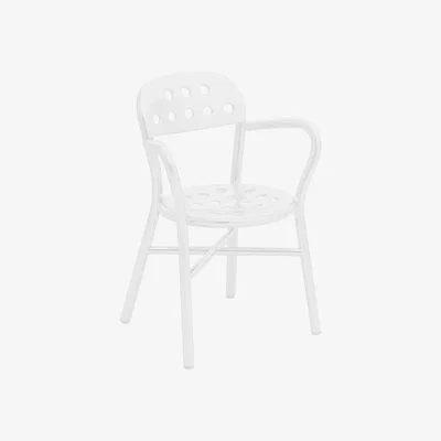 Made in Design Pipe Stackable armchair - Metal by Magis White