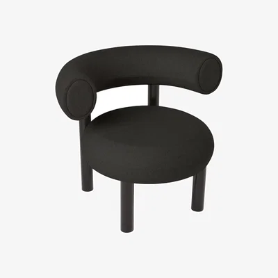 Made in Design Fat Low armchair textile black / Hallingdal fabric - Tom Dixon