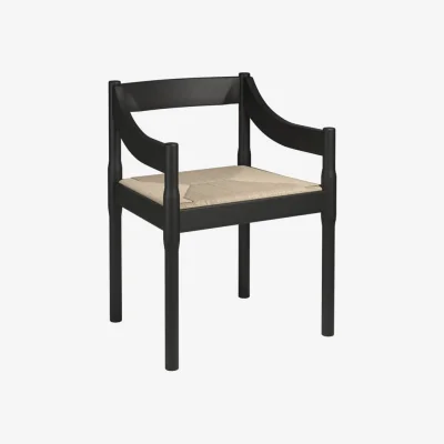 Made in Design Carimate Armchair wood black / Vico Magistretti, 1959 - Fritz Hansen
