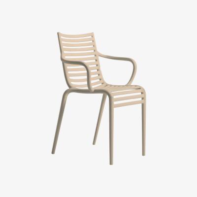 Made in Design Pip-e Stackable armchair - Plastic by Driade Beige