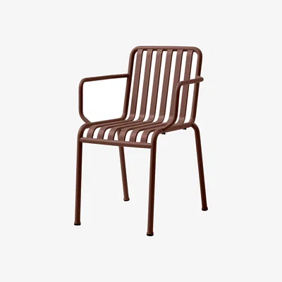 Made in Design Palissade Stackable armchair metal red / R & E Bouroullec - Hay